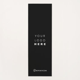 Esterilla De Yoga Nombre de la compañía de logotipos en blanco negro