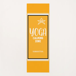 Esterilla De Yoga Nombre de la estrella blanca naranja
