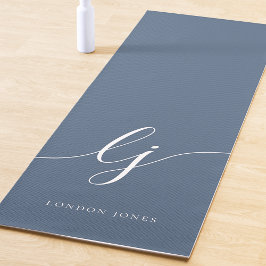 Esterilla De Yoga Nombre de la firma Simple Caligrafía Naval Guión a