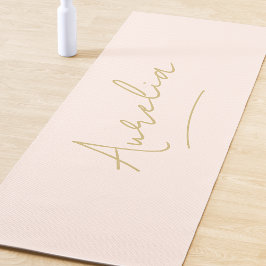 Esterilla De Yoga Nombre de la firma Simple Rubor Mínimo Oro Rosa