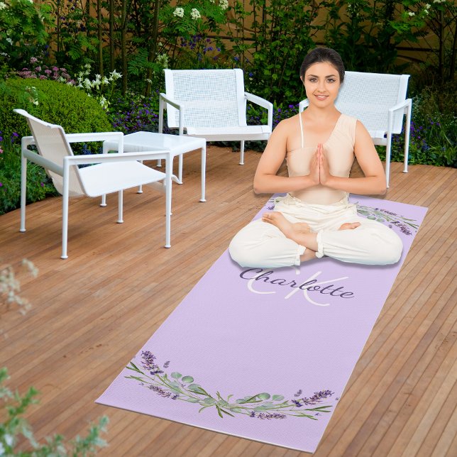 Esterilla De Yoga Nombre de las iniciales del monograma del violeta  (Subido por el creador)