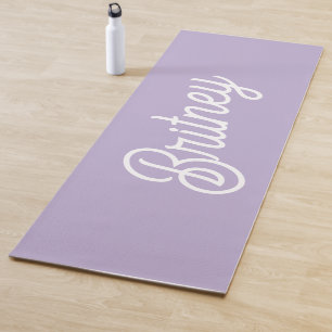 Esterilla De Yoga Nombre de monograma morado de lavadora de Moda per