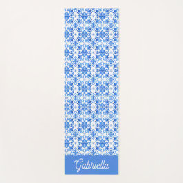 Esterilla De Yoga Nombre de patrón de toile francés azul