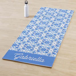 Esterilla De Yoga Nombre de patrón de toile francés azul