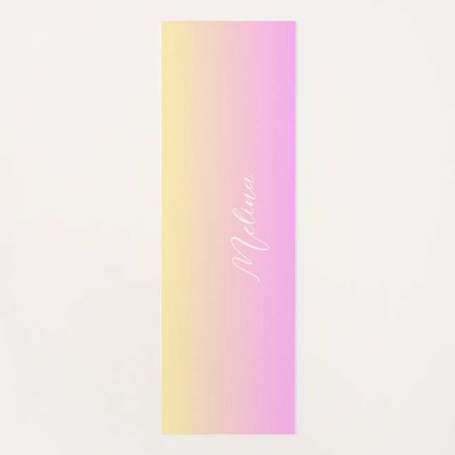 Esterilla De Yoga Nombre de personalizares de degradado (Anverso)
