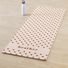 Esterilla De Yoga Nombre de puntos modernos de Terracotta Polka