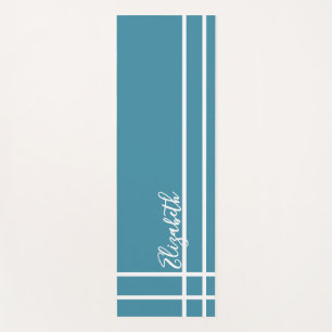 Esterilla De Yoga Nombre de usuario minimalista simple de Ocean Blue