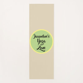 Esterilla De Yoga Nombre del círculo verde amarillo beige