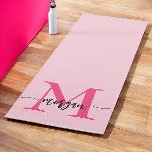 Esterilla De Yoga Nombre del Monograma de Giro de Guión Moderno Cali