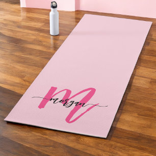 Esterilla De Yoga Nombre del Monograma de Giro de Guión Moderno Cali
