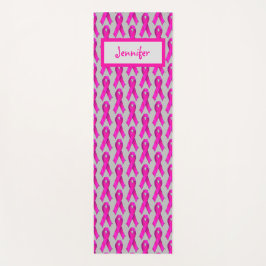 Esterilla De Yoga Nombre Lazo Rosa Apoyo Conciencia del Cáncer de Ma