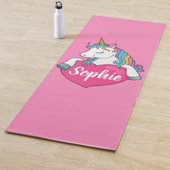Esterilla De Yoga Nombre personalizado, alfombra de yoga de unicorni (In situ)