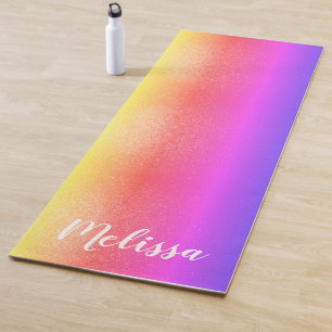 Esterilla De Yoga Nombre personalizado Arcoiris