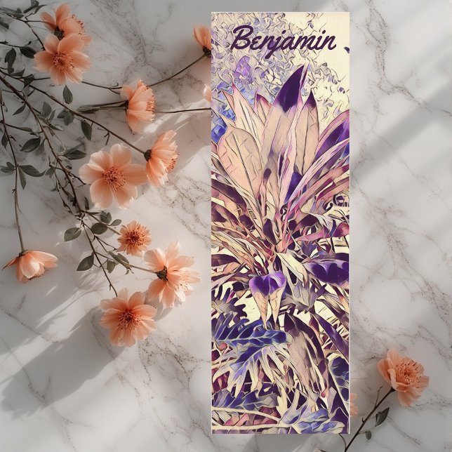 Esterilla De Yoga Nombre personalizado Arte acuarela de Bush púrpura (Personalized Name Purple Bush Watercolor Art Yoga Mat)