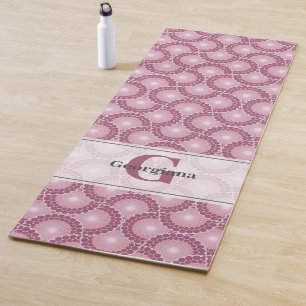 Esterilla De Yoga Nombre personalizado de 1920 Punto Rosa Dusky Radi