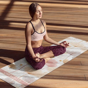 Esterilla De Yoga Nombre personalizado de las flores de color de agu