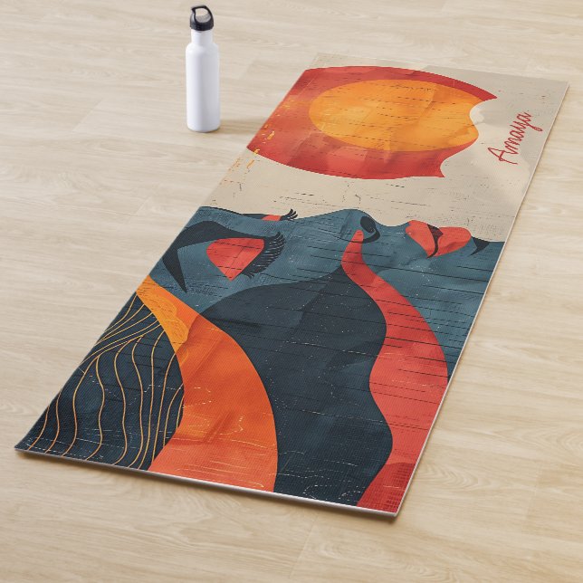 Esterilla De Yoga Nombre personalizado de mujer negra fuerte (In situ)