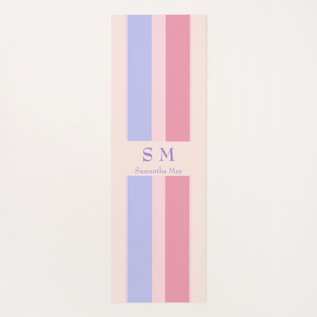 Esterilla De Yoga Nombre personalizado e inicial (Reverso)