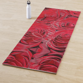 Esterilla De Yoga Nombre personalizado Lauren Romantic Roses Floral
