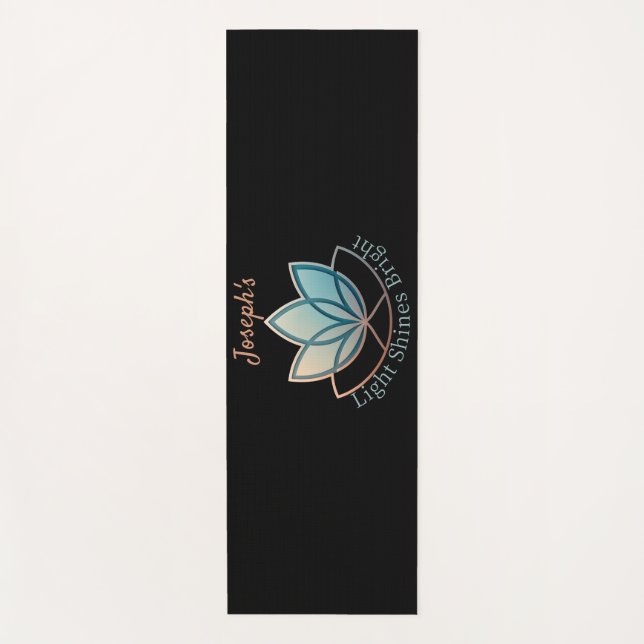 Esterilla De Yoga Nombre personalizado Lotus Yoga Mat- [NAME] Brilla (Anverso)