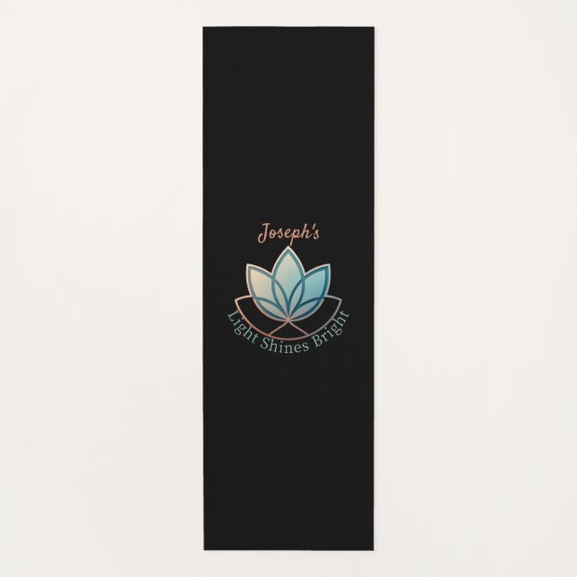 Esterilla De Yoga Nombre personalizado Lotus Yoga Mat- [NAME] Brilla (Anverso)