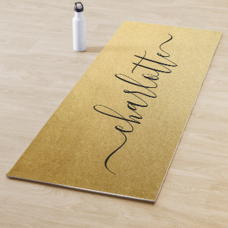Esterilla De Yoga Nombre Personalizado Moderno Chic Caligrafía
