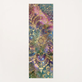 Esterilla De Yoga Nombre personalizado moderno Mandala azul nebulosa