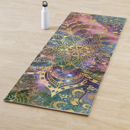 Esterilla De Yoga Nombre personalizado moderno Mandala azul nebulosa