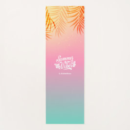 Esterilla De Yoga Nombre personalizado Ombre Tropical Beach Sunset