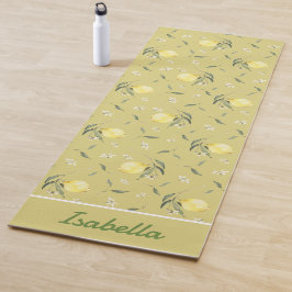 Esterilla De Yoga Nombre personalizado Patrón de fruta de limón amar