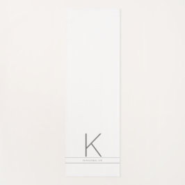 Esterilla De Yoga Nombre personalizado Personalizado inicial blanco