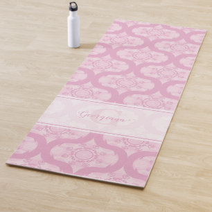 Esterilla De Yoga Nombre personalizado retro 1970 Preppy en Mandala