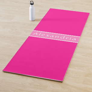 Esterilla De Yoga Nombre Personalizado Rosa Caliente