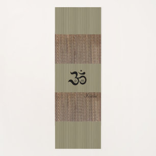 Esterilla De Yoga Nombre personalizado rústico del tatami verde Zen