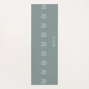 Esterilla De Yoga Nombre personalizado Sage Green Zen Om Pastel