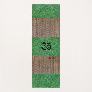 Esterilla De Yoga Nombre personalizado Zen Om Green Grass Tatami Pri