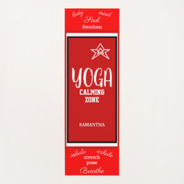 Esterilla De Yoga Nombre Rojo Blanco