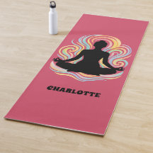 Nombre rosa de la pose del yoga