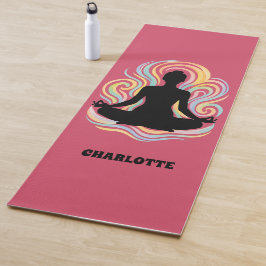 Esterilla De Yoga Nombre rosa de la pose del yoga