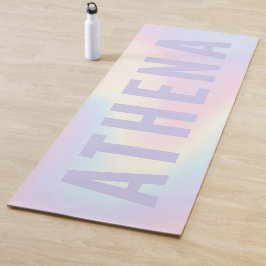 Esterilla De Yoga Nombre suave color arcoiris moderno minimalista