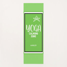 Esterilla De Yoga Nombre Verde Blanco