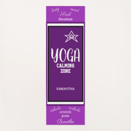 Esterilla De Yoga Nombre Violeta Blanco Púrpura