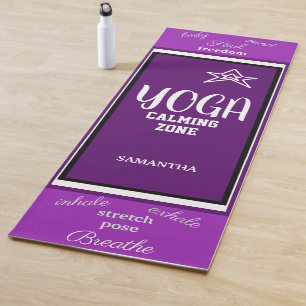 Esterilla De Yoga Nombre Violeta Blanco Púrpura