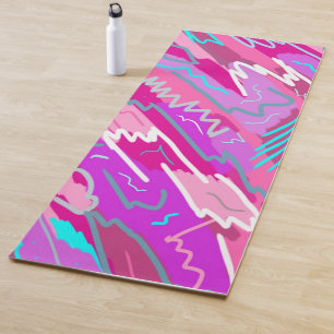 Esterilla De Yoga Nostalgia de Nostalgia Pop Art en Magenta