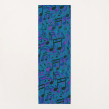 Notas Musicales Patrón Azul Púrpura