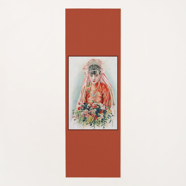 Esterilla De Yoga Novia en rojo a Boda chino en Shanghai (Anverso)