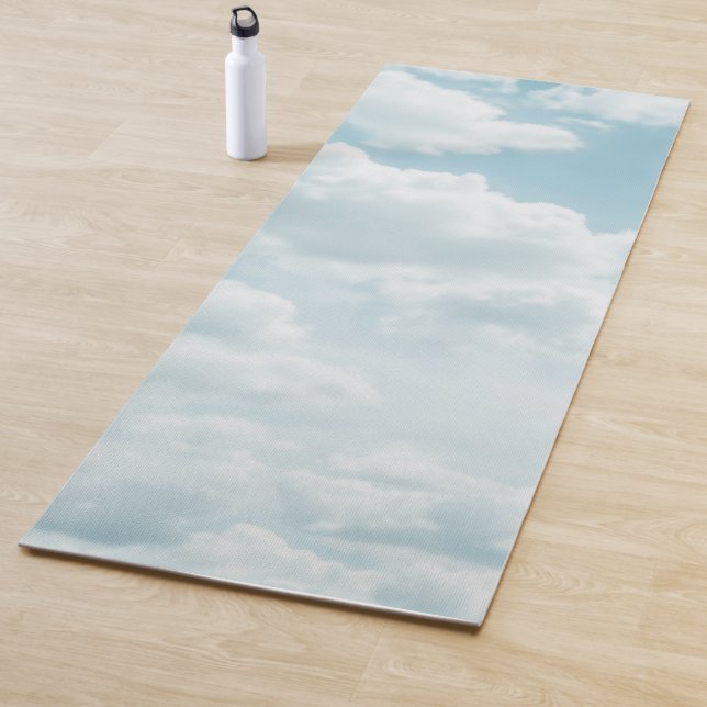 Esterilla De Yoga Nubes azules suaves #2 #nubes #pared #arte (In situ)