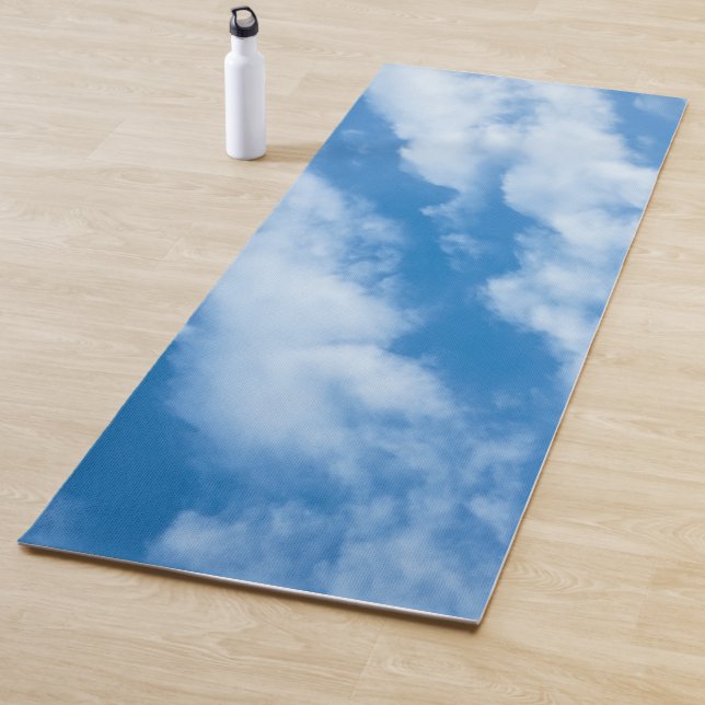 Esterilla De Yoga Nubes en la fotografía del cielo Elegante blanco a (In situ)