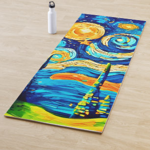 Esterilla De Yoga Obra inspirada en el surrealismo estrellado