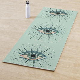 Esterilla De Yoga Ojo Azul Extraño Con Puntos Resumen De Arte Psicod